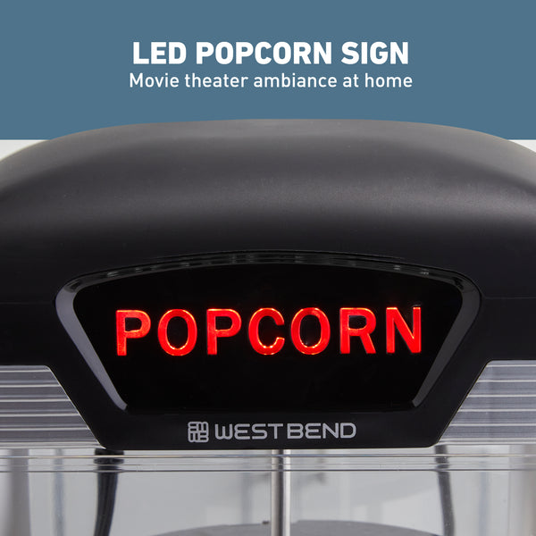 West Bend Theater Crazy 4 Qt. Popcorn Machine with Bags