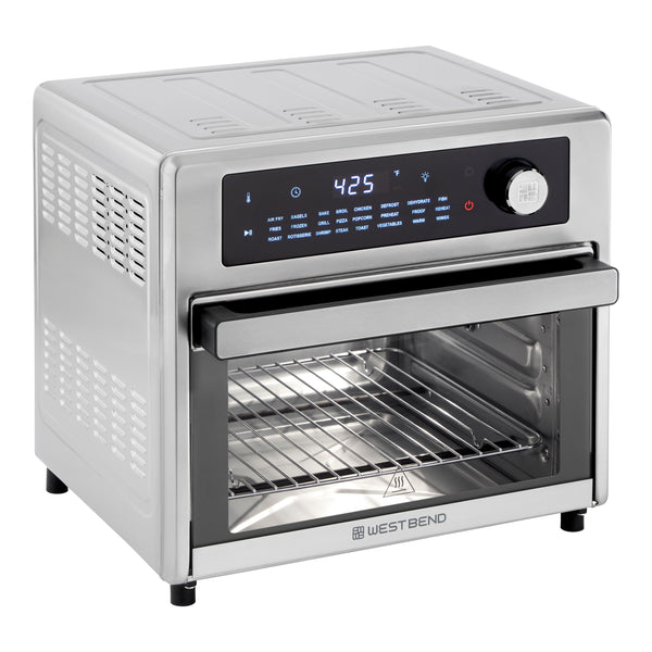 West Bend XL Air Fryer Oven with 24 Presets, 26 Quart, in Stainless Steel