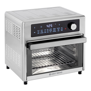 West Bend XL Air Fryer Oven with 24 Presets, 26 Quart, in Stainless Steel
