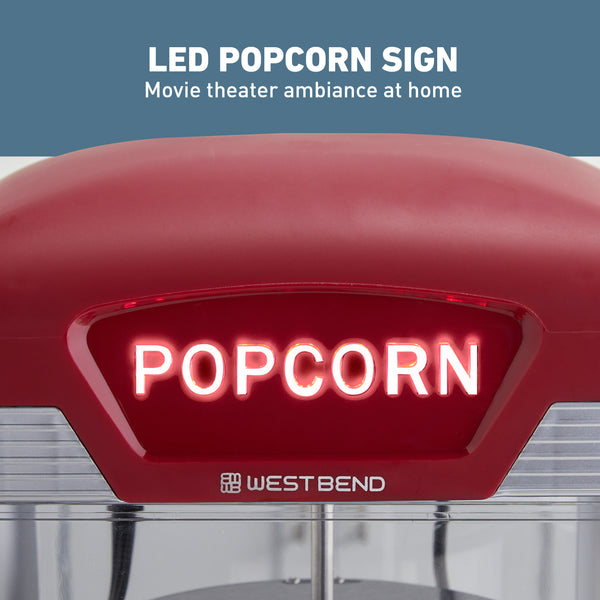 West Bend Theater Crazy 4 Qt. Popcorn Machine with Bags