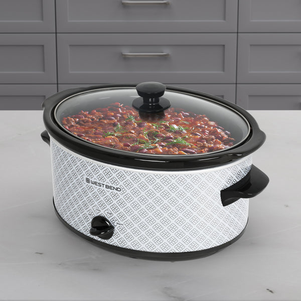 West Bend Pattern Slow Cooker, 6 Qt. Capacity