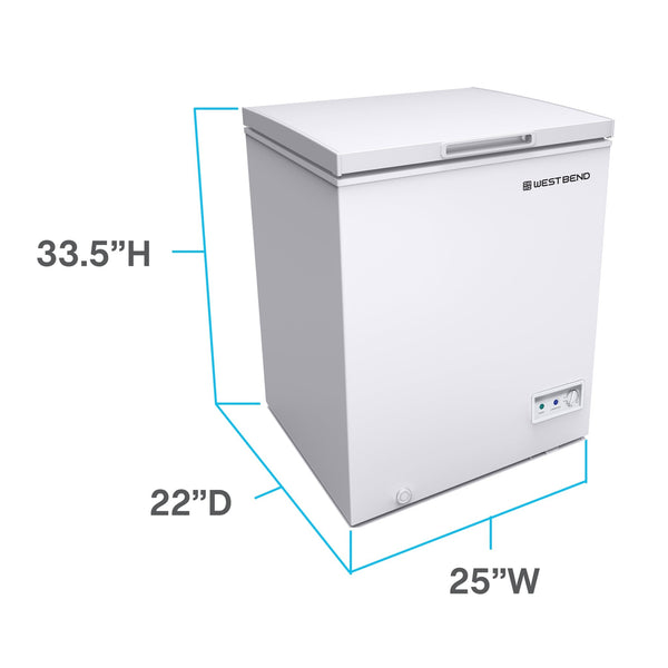 West Bend Garage Ready Chest Freezer, 5.0 cu. ft. - West Bend