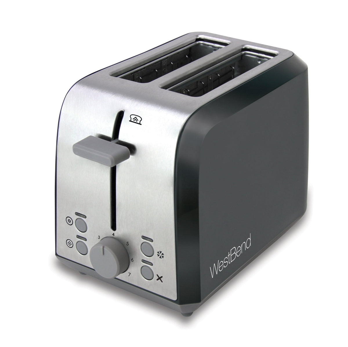 West Bend 2-Slice Toaster with Anti-Jam and Auto-Shut-Off, in  Black/Stainless Steel (78823)