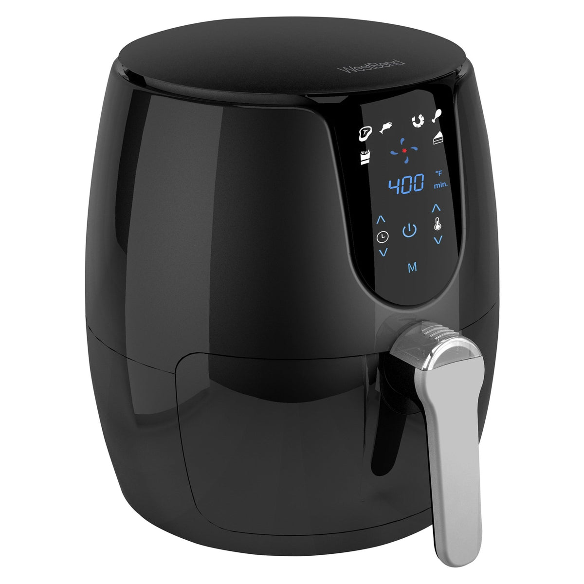 West Bend Compact Digital Air Fryer with 6 Cooking Presets and 30 Minute  Timer, 3.7 Qt. Capacity, in Black (AFWB37BK13)