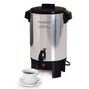 West Bend Large Capacity 30-Cup Coffee Maker with Temp Control - West Bend