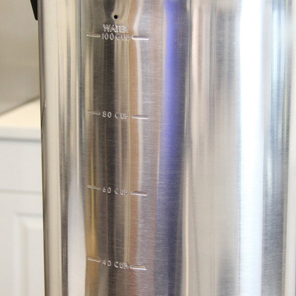 West Bend Polished Aluminum Coffee Urn, 33600, 100 Cup, 1500W - West Bend