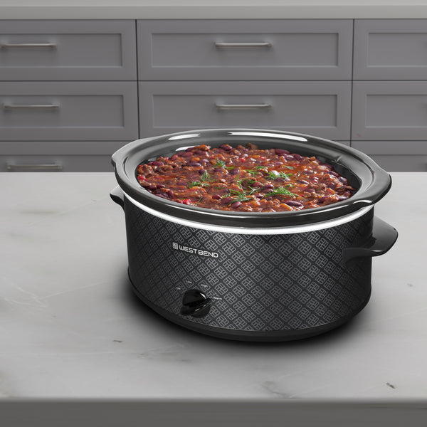 West Bend Pattern Slow Cooker, 6 Qt. Capacity