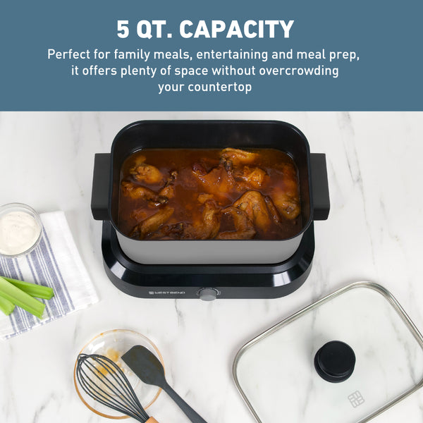 West Bend Versatility Cooker, 5 Qt. Capacity