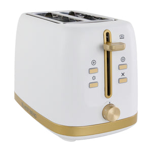 West Bend Timeless 2-Slice Toaster, in White/Gold