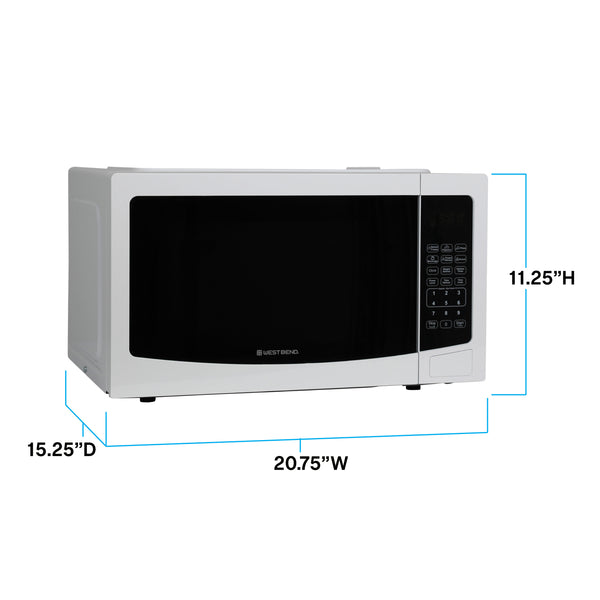 West Bend Microwave Oven, 1.1 cu. ft. Capacity