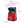 Red and black hot air popcorn machine with control button and clear lid