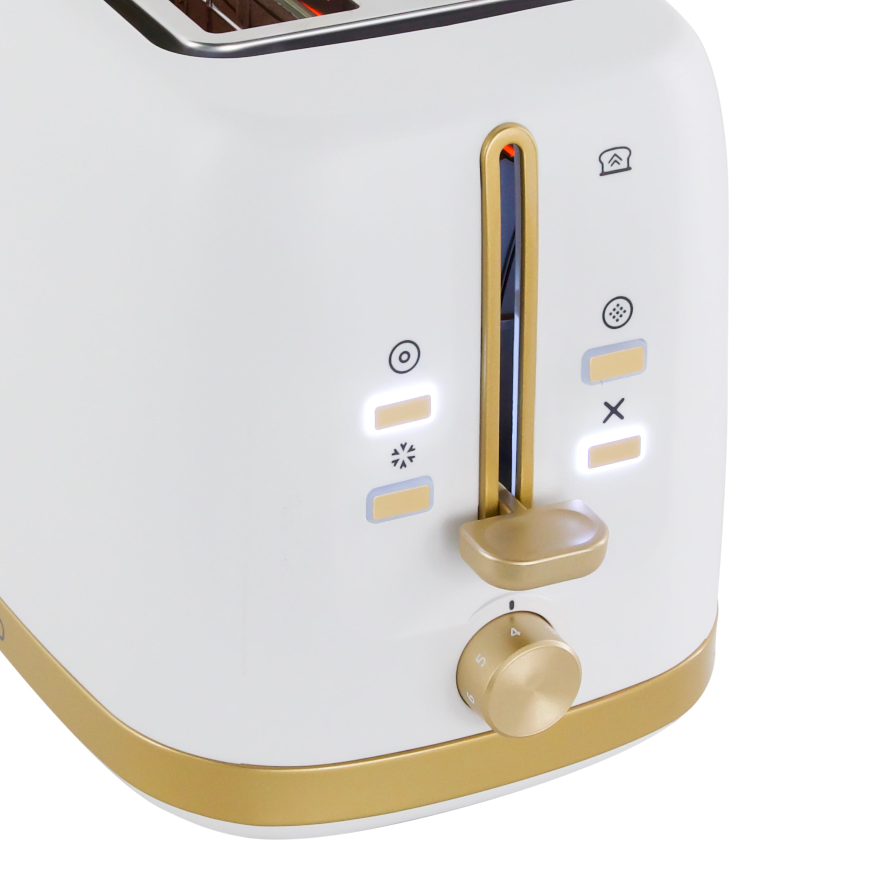 West Bend Timeless 4-Slice Toaster, in White/Gold (TTWB4SWG13)