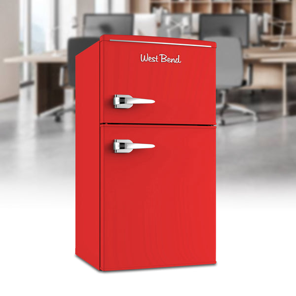 West Bend Retro Compact Refrigerator and Freezer, 3.0 cu. ft., in Red- Lifestyle