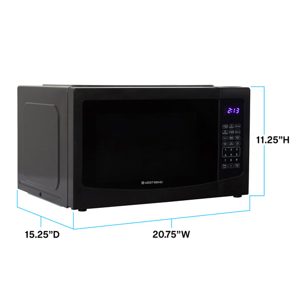 West Bend Microwave Oven, 1.1 cu. ft. Capacity