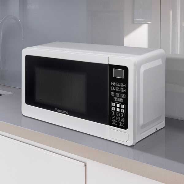 West Bend 0.7 cu. ft. Microwave Oven, in White- Lifestyle