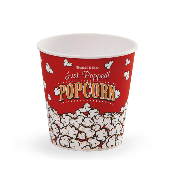 West Bend Reusable Plastic Theater Popcorn Bucket, 3 Qt., in Red