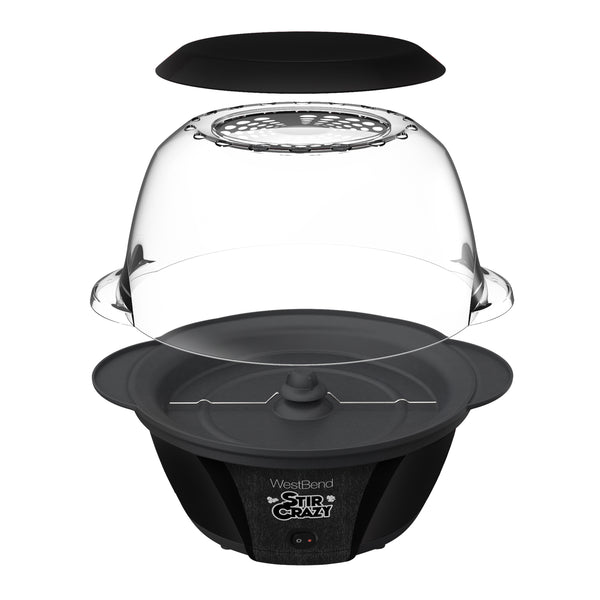 West Bend Stir Crazy Stirring Oil Popcorn Machine, 6 Qt. Capacity