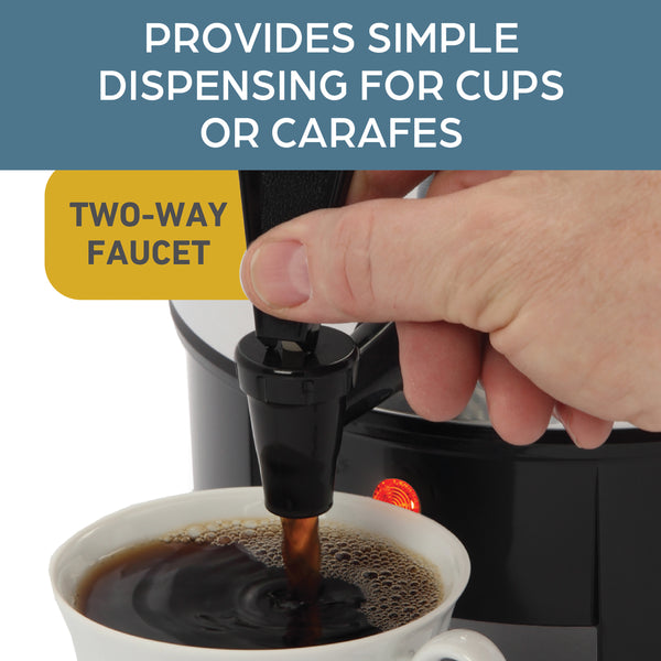 West Bend Polished Aluminum Coffee Urn, CU0042PA23, Silver, 42 Cup