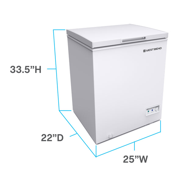 West Bend Garage Ready Chest Freezer, 5.0 cu. ft.