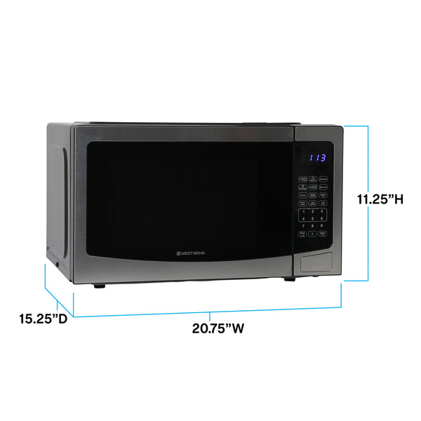 West Bend Microwave Oven, 1.1 cu. ft. Capacity