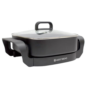 West Bend 12" Electric Skillet with Non-Stick Coating, in Black