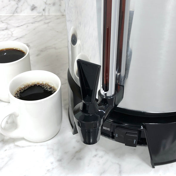 West Bend Polished Aluminum Coffee Urn, 33600, 100 Cup, 1500W