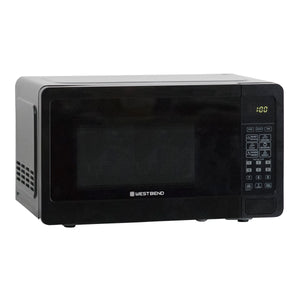 0.7 cu. ft. microwave oven with black front window and lit display on right