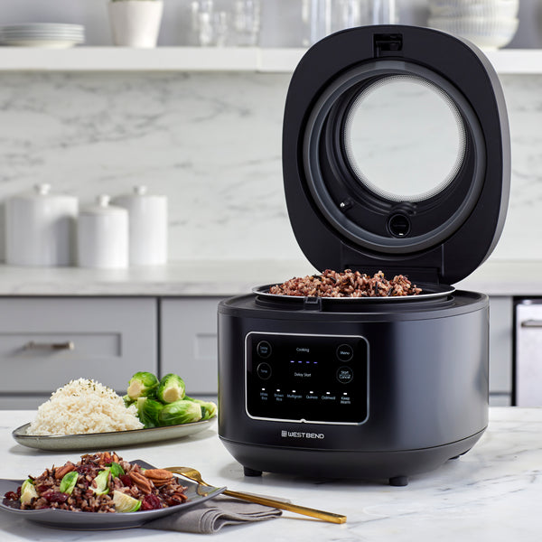 West Bend 12 Cup Multi-Function Rice Cooker, in Black- Lifestyle