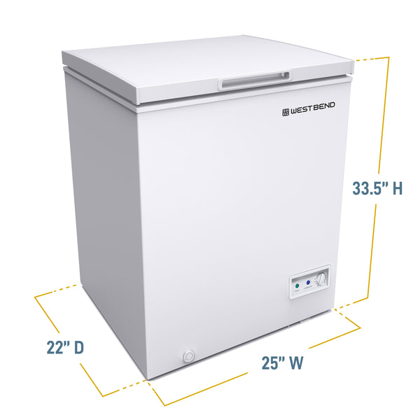 West Bend Garage Ready Chest Freezer, 5.0 cu. ft.