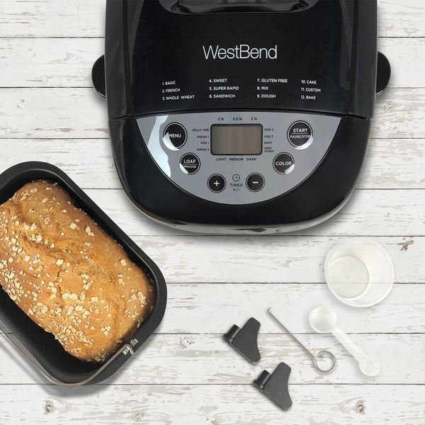 West Bend Hi-Rise Bread Maker with 12 Preset Digital Controls