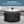 Black patterned slow cooker with clear glass lid, black knob, and front temperature dial