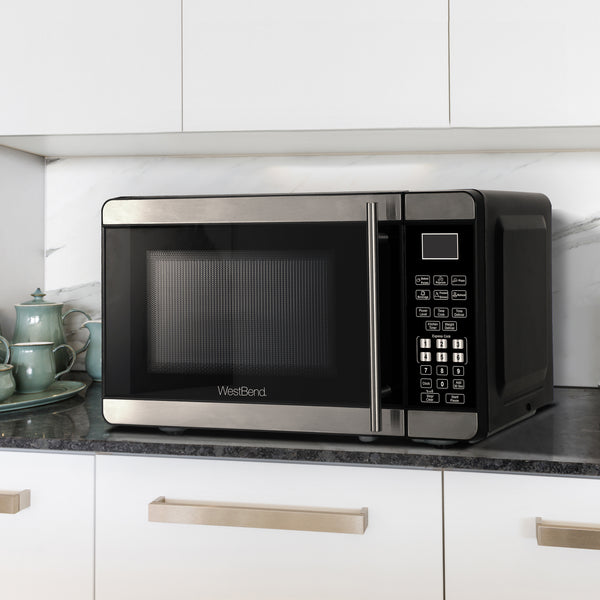 West Bend 0.7 cu. ft. Microwave Oven, in Stainless Steel- Lifestyle