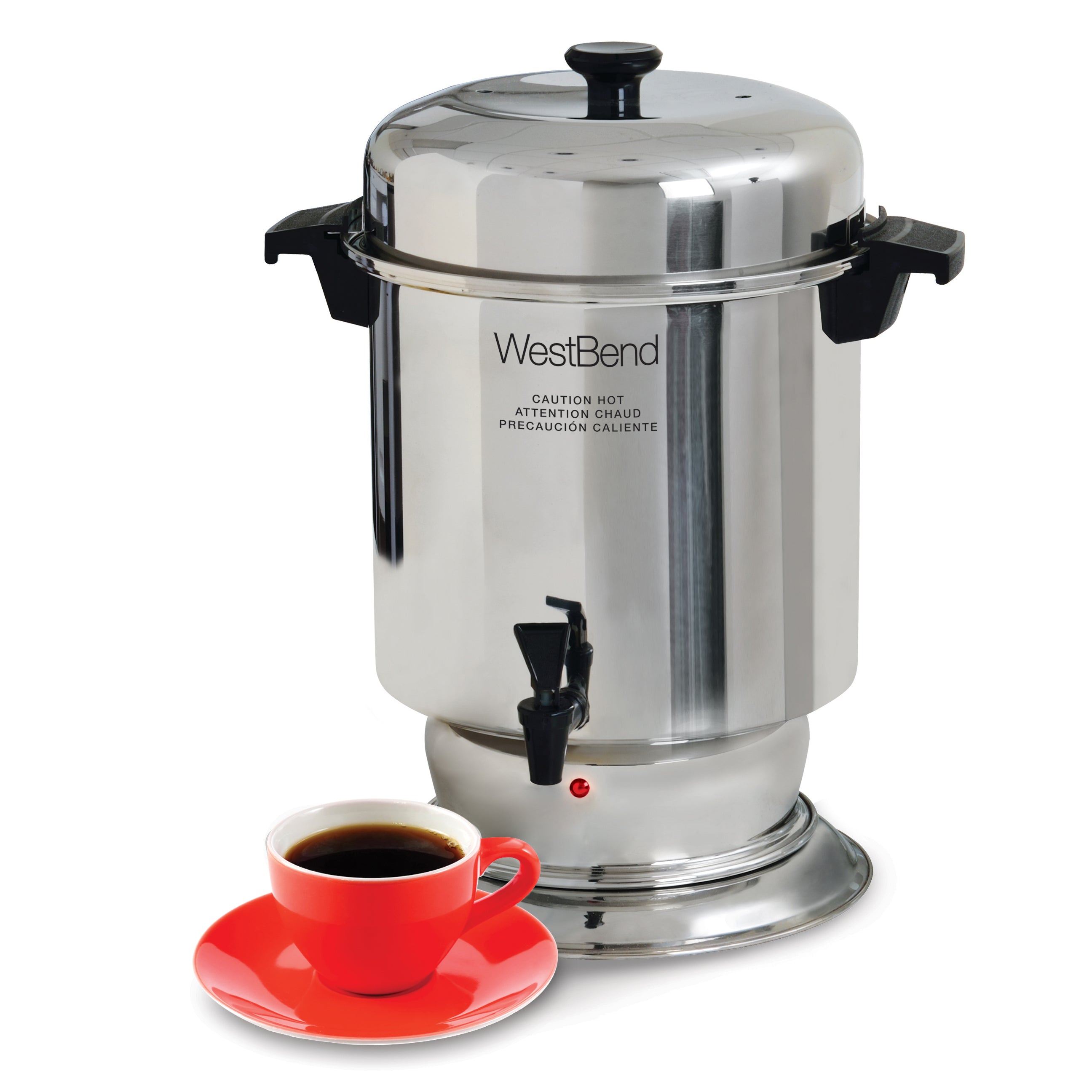 West Bend Large Capacity 55-cup Coffee Maker, In Stainless Steel