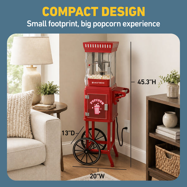 West Bend Popcorn Cart 2.5 oz Kettle