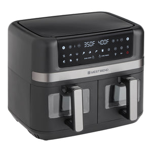 West Bend 10 Qt. Double UP™ Air Fryer with 15 Presets and Easy-View Windows, in Black