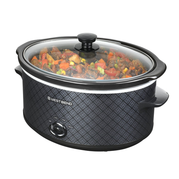 West Bend Pattern Slow Cooker, 6 Qt. Capacity