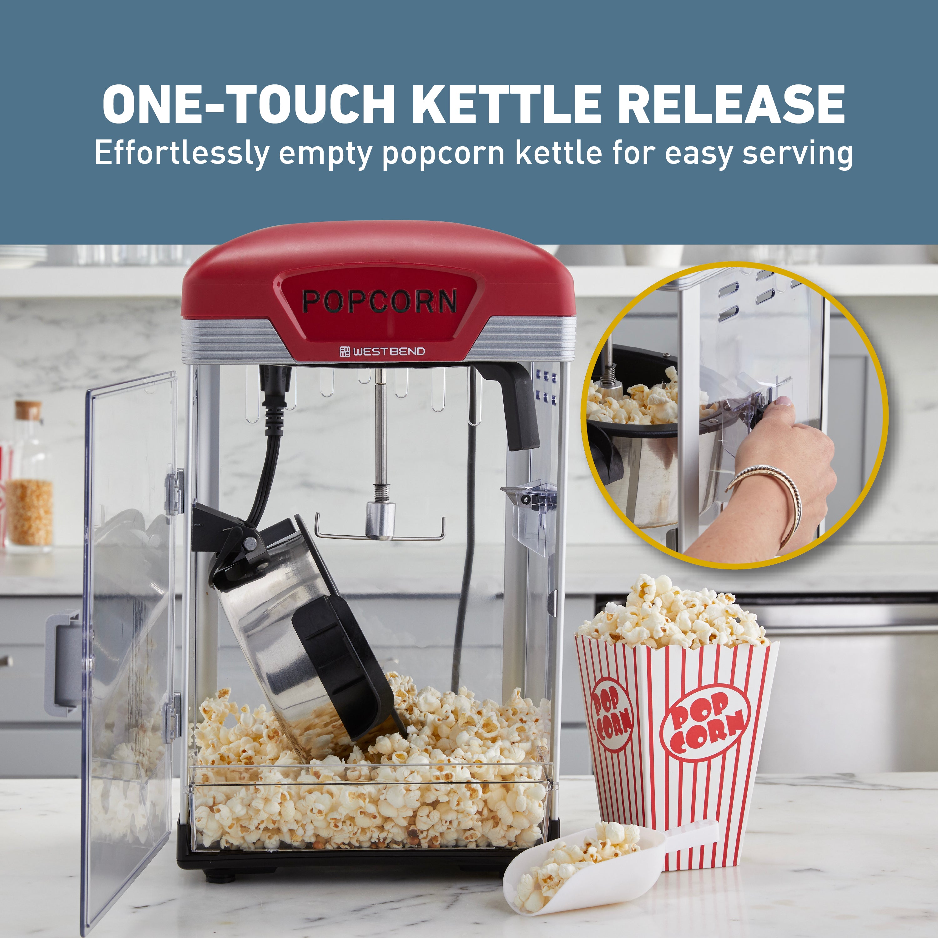 West Bend 4 Quart Électrique Domestique Maison Popcorn Corn West Bend 4 Quart Électrique Domestique Maison Popcorn Corn