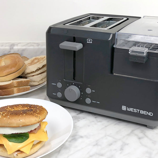 West Bend 2 - Slice Toaster with Egg Cooker and Meat Warmer - West Bend