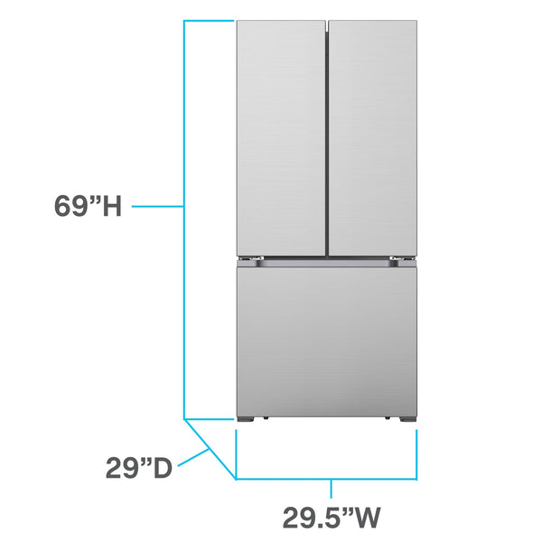 West Bend Frost Free French Door Refrigerator, 17.5 cu. ft. - West Bend