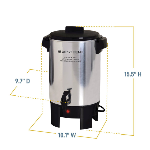 West Bend Large Capacity 30 - Cup Coffee Maker with Temp Control - West Bend