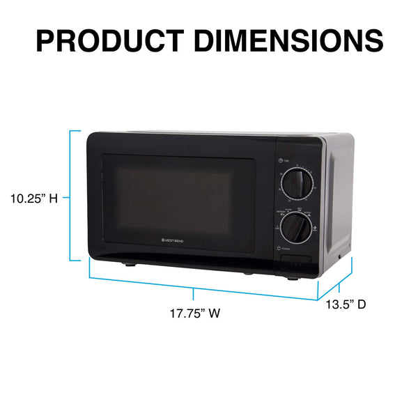 West Bend Microwave Oven with Mechanical Dials, 0.7 cu. ft. - West Bend