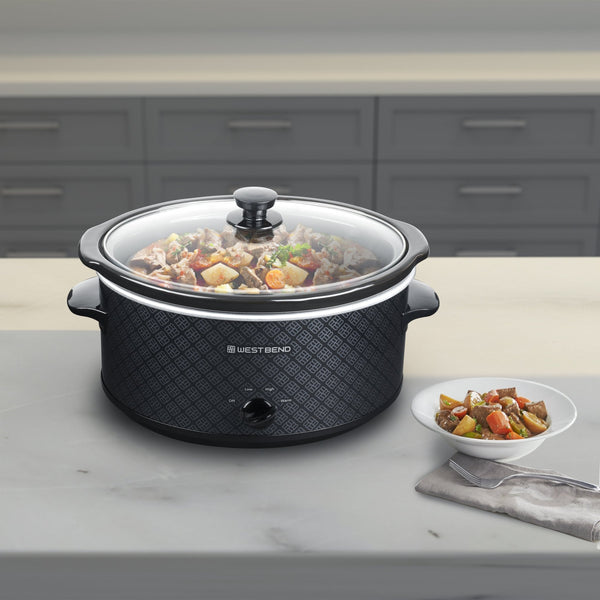 West Bend Pattern Slow Cooker, 6 Qt. Capacity - West Bend