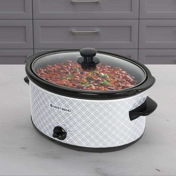 West Bend Pattern Slow Cooker, 6 Qt. Capacity - West Bend