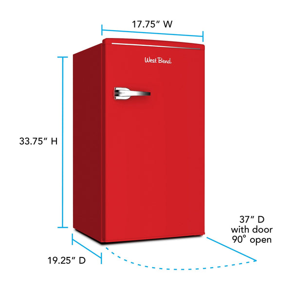 West Bend Retro Compact Refrigerator, 3.1 cu. ft. - West Bend