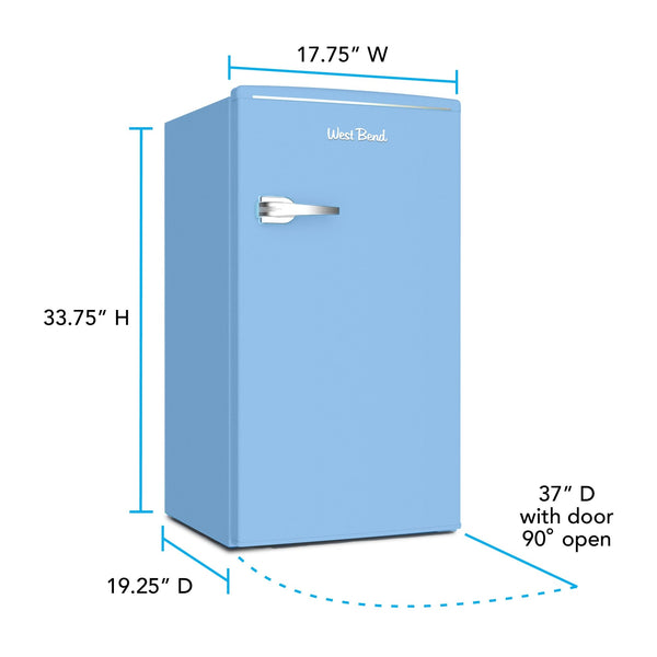 West Bend Retro Compact Refrigerator, 3.1 cu. ft. - West Bend