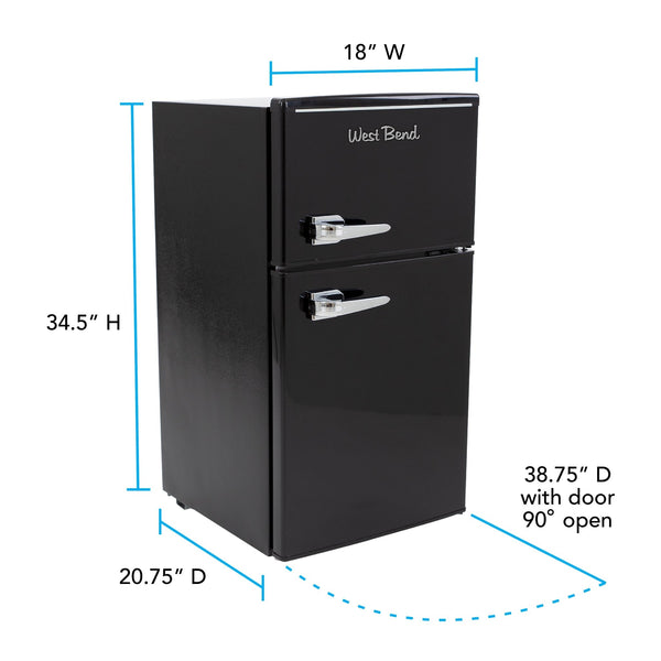 West Bend Retro Compact Refrigerator and Freezer, 3.0 cu. ft. - West Bend