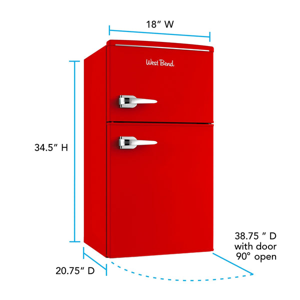 West Bend Retro Compact Refrigerator and Freezer, 3.0 cu. ft. - West Bend