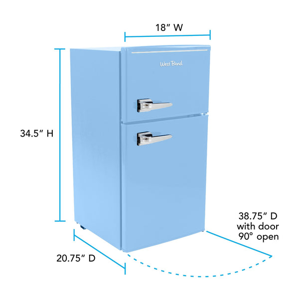 West Bend Retro Compact Refrigerator and Freezer, 3.0 cu. ft. - West Bend