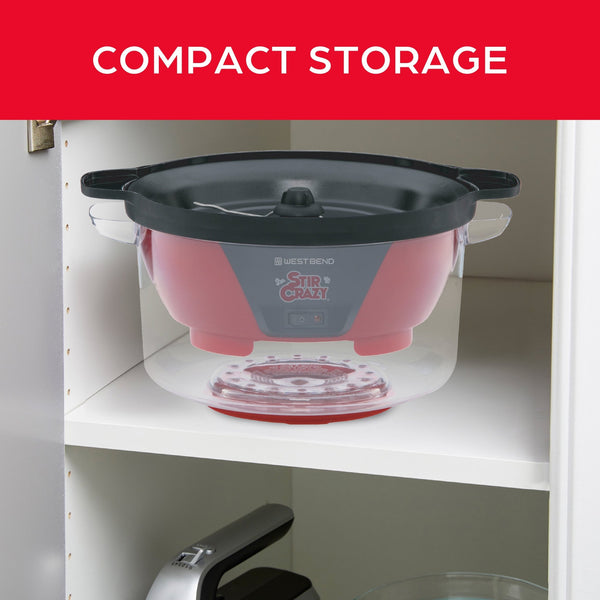 West Bend Stir Crazy Oil Popcorn Machine with Serving Bowl - West Bend