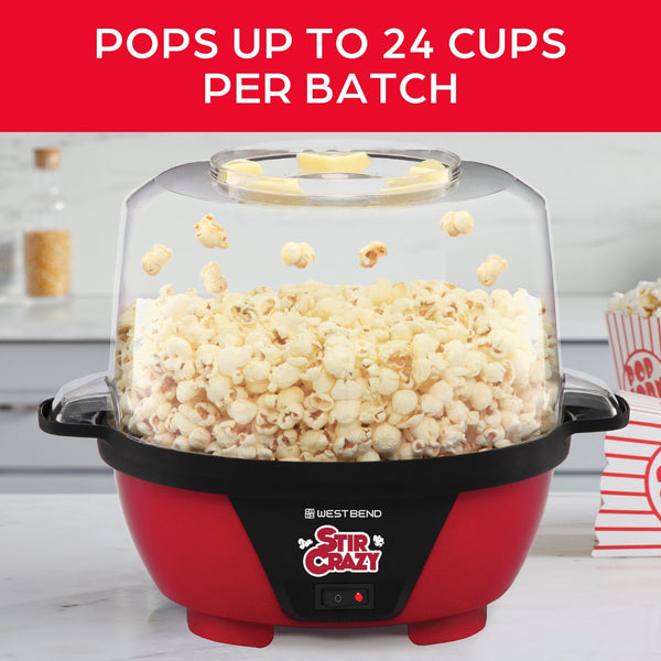 West Bend Stir Crazy Oil Popcorn Machine with Serving Bowl - West Bend